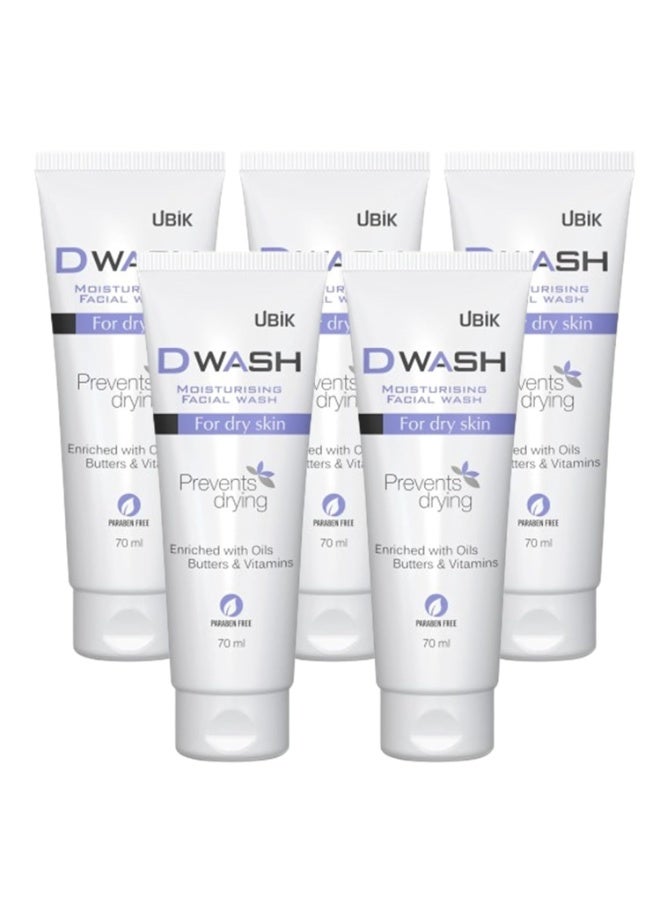 UBIK Ethiglo Dwash Moisturising Facial Wash 70ml  (Pack of 5) - Image 1