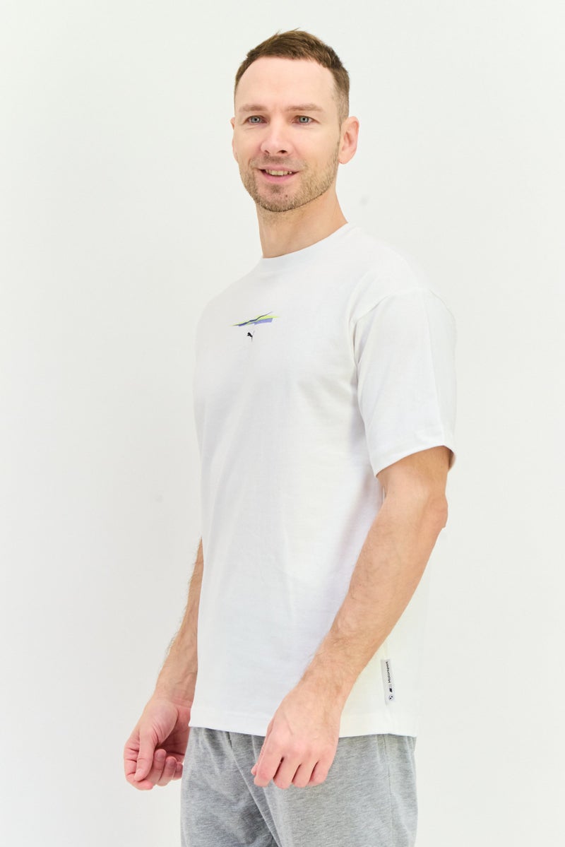 PUMA تي شيرت رياضي للرجال من بومة x بي إم دبليو موتورسبورت، مناسب للأنشطة الخارجية، أبيض - Image 2