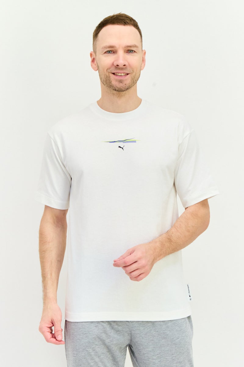 PUMA تي شيرت رياضي للرجال من بومة x بي إم دبليو موتورسبورت، مناسب للأنشطة الخارجية، أبيض - Image 1