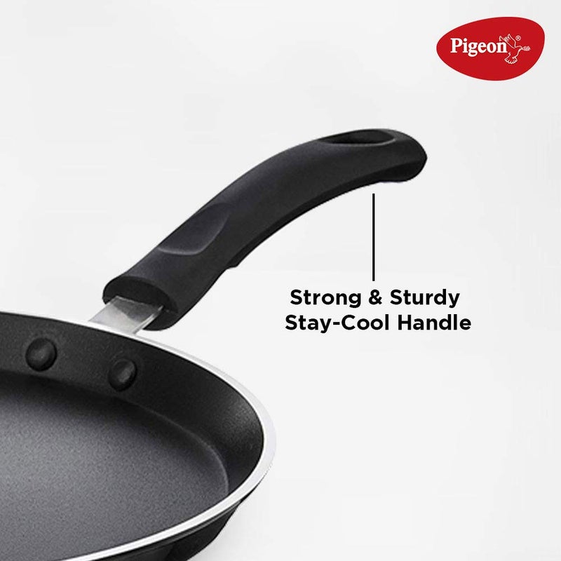 pigeon Pigeon by Stovekraft Special NonStick Aluminium Flat Tawa 280mm Black Stainless Steel Kitchen Knives Set 3Pieces Multicolour Combo  - Image 3