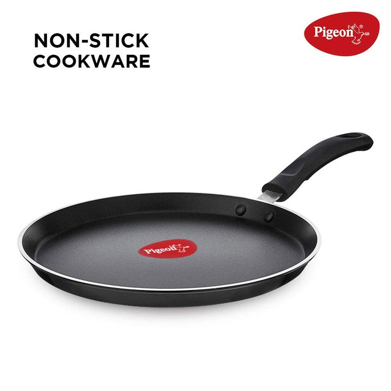 pigeon Pigeon by Stovekraft Special NonStick Aluminium Flat Tawa 280mm Black Stainless Steel Kitchen Knives Set 3Pieces Multicolour Combo  - Image 2