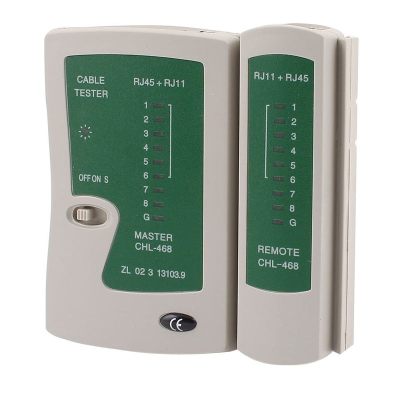 Moelissa Ms-Lt02 Rj45&Rj11 Network Cable Tester,Battery Powered,Grey - Image 1