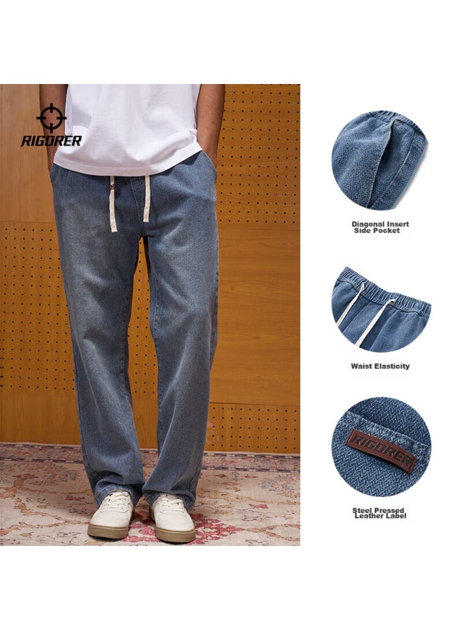 Rigorer Men's Jeans: Lightweight, Soft, Versatile, Retro Straight-leg Casual Pants - Image 1