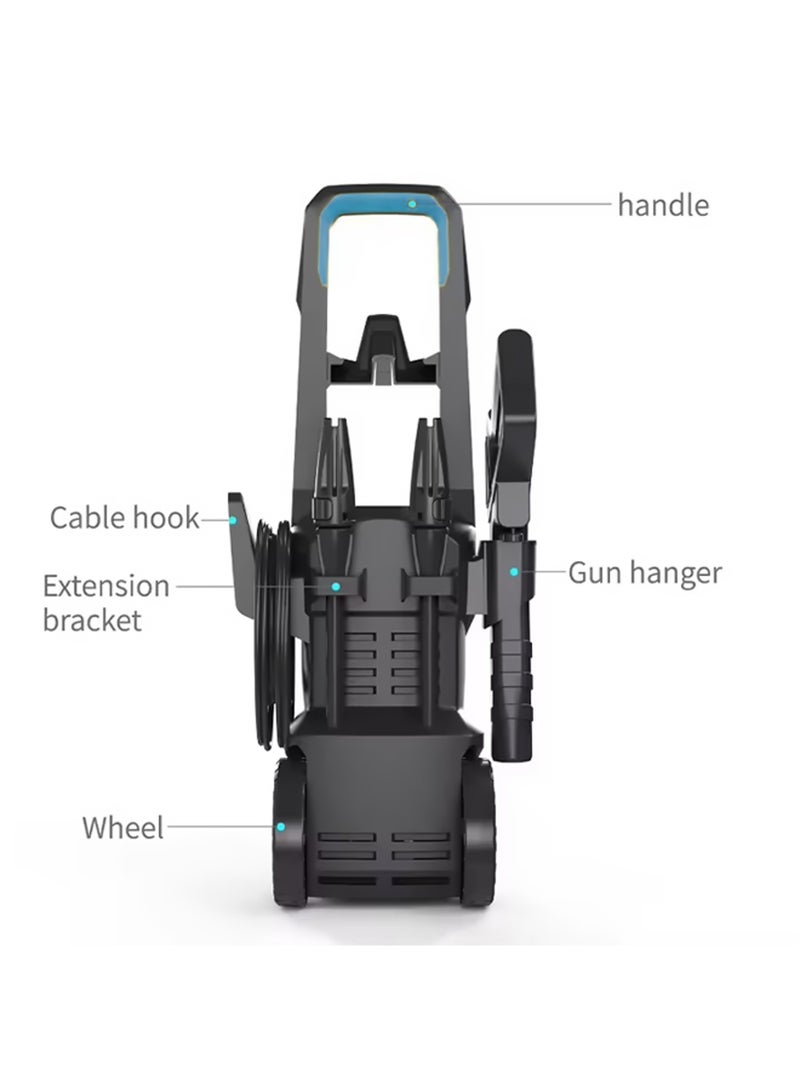 بوليفياز غسالة ضغط عالي 2400 واط 280 بار كهربائية محمولة - منظف قوي بسلك لتنظيف السيارات والحدائق والأسطح الخارجية - Image 5