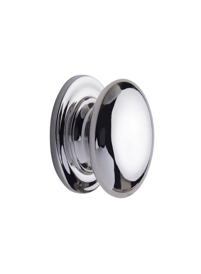 HOBKNOBS Victorian Classic Chrome Plated (15 mm Dia) Cabinet Drawers/Wardrobe/Kitchen Door Pull Handle Knobs - White & Silver - Image 2