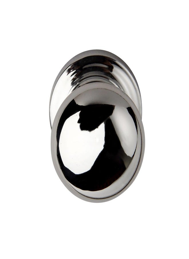 HOBKNOBS Victorian Classic Chrome Plated (15 mm Dia) Cabinet Drawers/Wardrobe/Kitchen Door Pull Handle Knobs - White & Silver - Image 3
