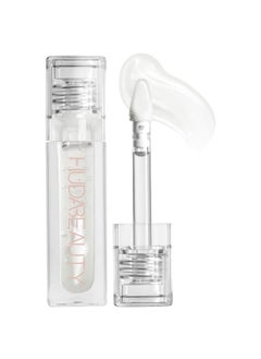 Huda Huda Faux Filler Extra Shine Lip Gloss  Glassy Clear  13 fl oz  39 mL 