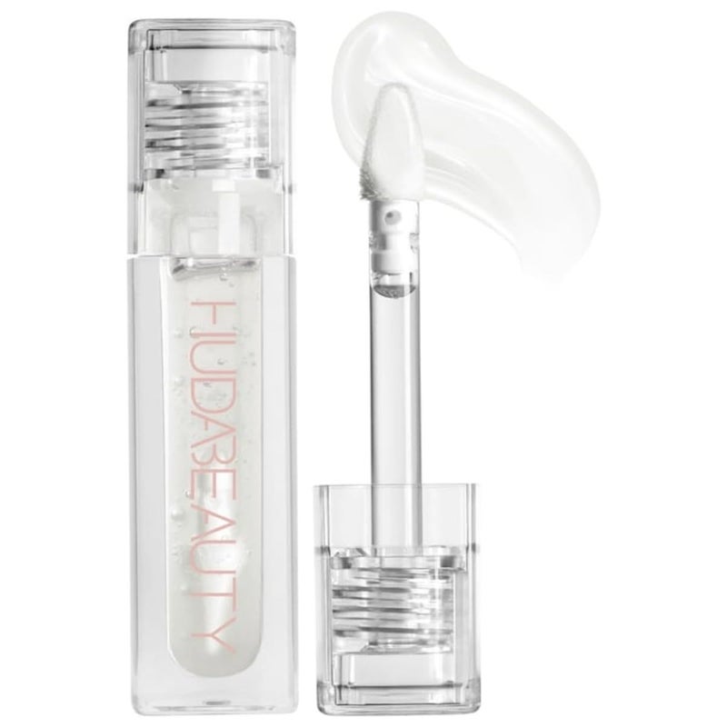 Huda Huda Faux Filler Extra Shine Lip Gloss  Glassy Clear  13 fl oz  39 mL