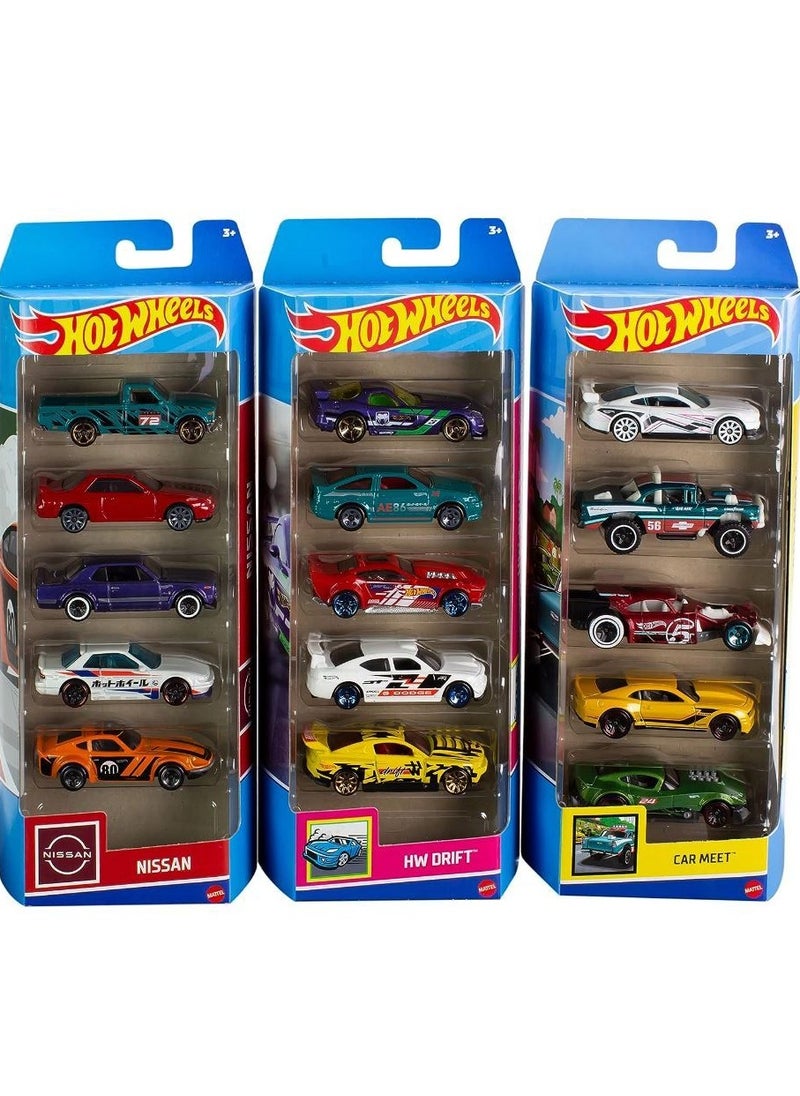 Hot Wheels - Hot Wheels Basic Car Pack of 5 Assorted 1 Piece - Image 1