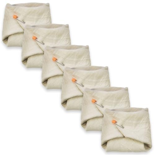 OsoCozy Organic Muslin Flat Cloth Diapers - Made of Ecologically Friendly, Soft, Absorbent, Double Layered 100% Organic Cotton. 6 Pack. OneSize Fits 12-30 Pounds. - Image 2