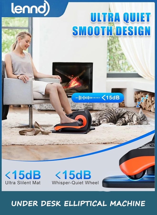 LENND Under Desk Elliptical Machine, Electric Ellipse Leg Exerciser as Seen on Tv for Seniors with 12 Adjustable, Portable Quiet Elliptical Machine, Seated Pedal Exerciser with Remote Control - Image 5