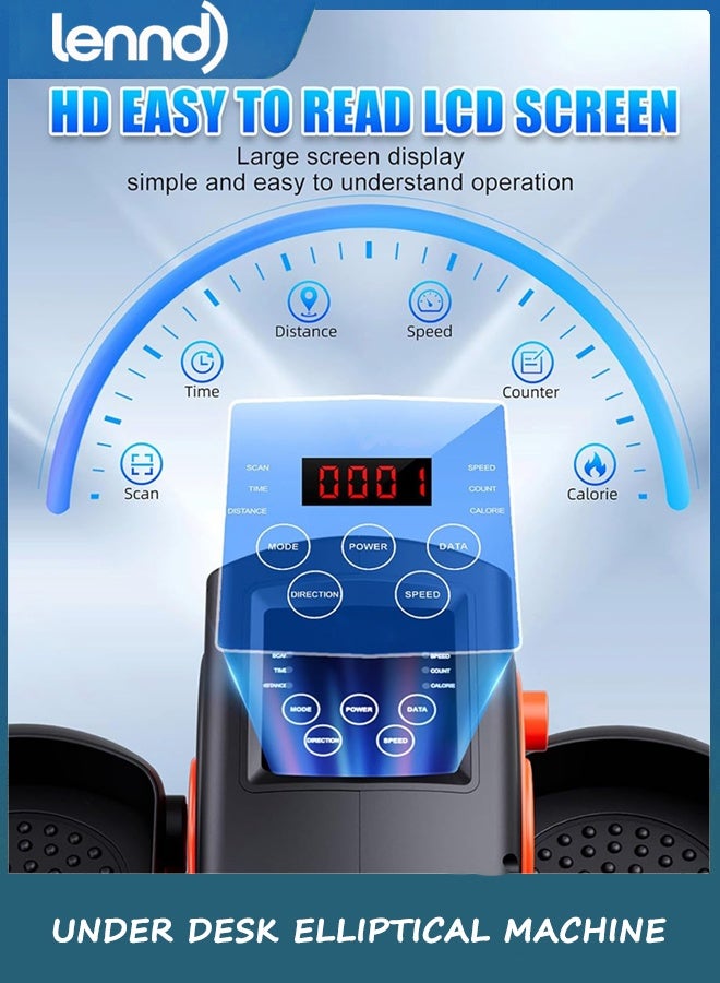 LENND Under Desk Elliptical Machine, Electric Ellipse Leg Exerciser as Seen on Tv for Seniors with 12 Adjustable, Portable Quiet Elliptical Machine, Seated Pedal Exerciser with Remote Control - Image 4