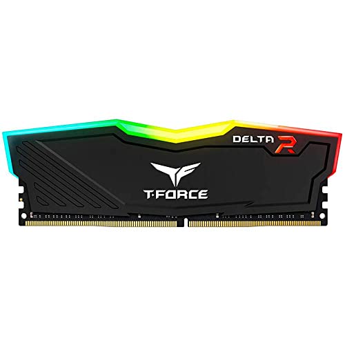 TEAMGROUP T-Force Delta RGB 16GB (16GBx1) DDR4 Cl16 3200Mhz Gaming Memory (Black) - TF3D416G3200HC16C01 - Image 1