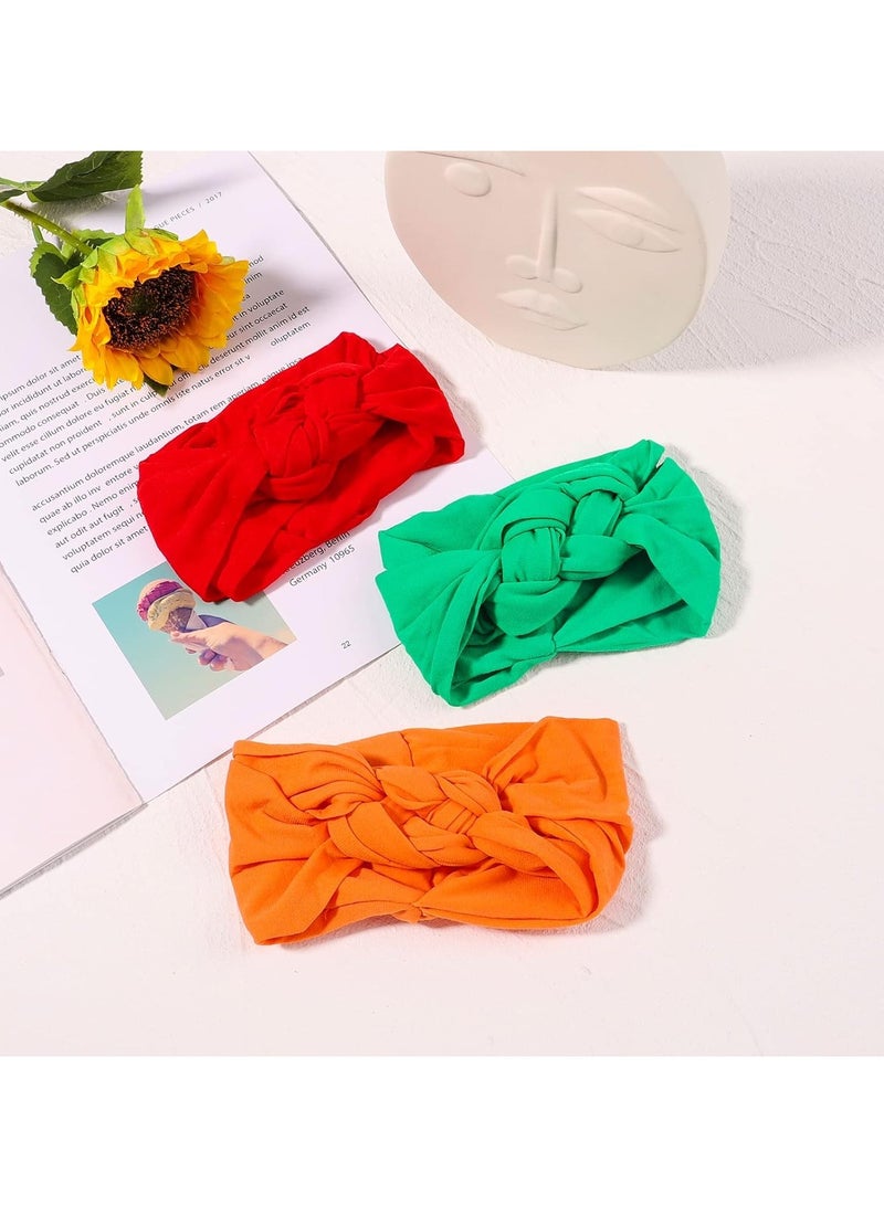 20pcs Bows Headbands Baby Girls, Baby Girls Nylon Headbands Hairband Elastic Turban Hair Accessories for Kids Toddlers Infants - Image 2