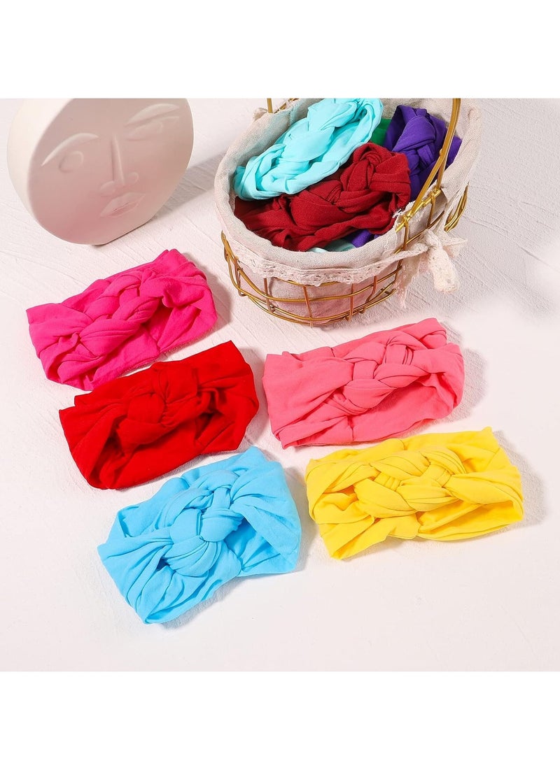 20pcs Bows Headbands Baby Girls, Baby Girls Nylon Headbands Hairband Elastic Turban Hair Accessories for Kids Toddlers Infants - Image 5
