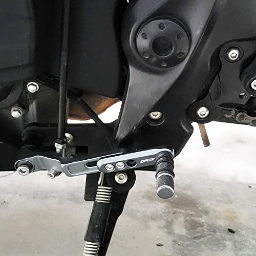 LEDISHUN Motorcycle Shifter Pedal Toe Pegs Left Gear Shift Lever Compatible with Honda CB500 CB750 Hornet CB500X CBR500R CB500F NX500 Black - Image 3
