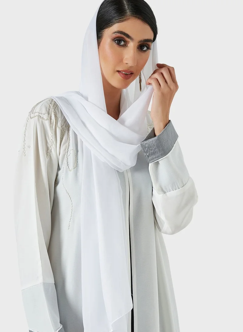 Threadz by Ajooni Bead Embellished Abaya