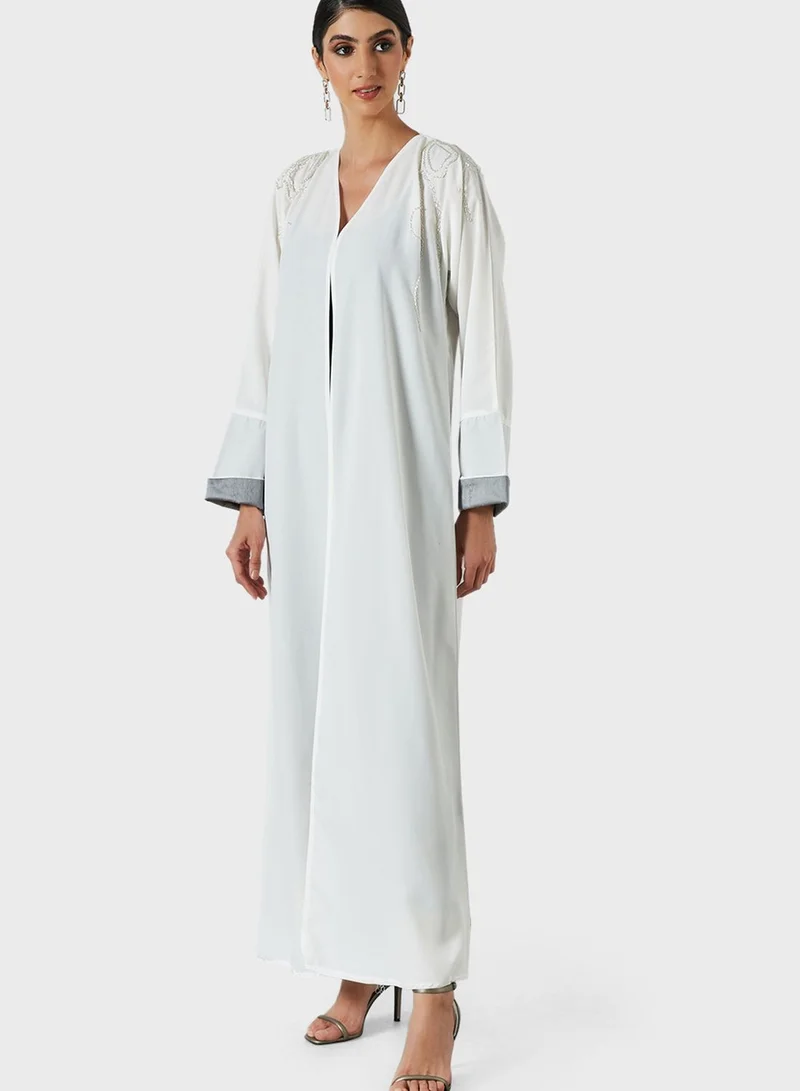 Threadz by Ajooni Bead Embellished Abaya
