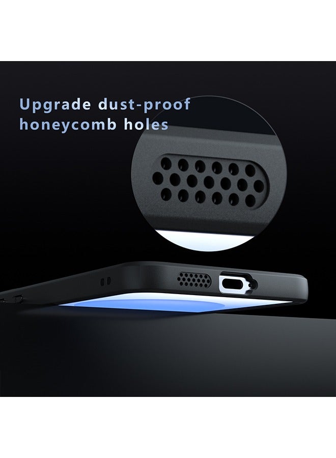 القضية لسامسونج غالاكسي S25 FE 5G, الجليد الشفاف الظهر حماية غطاء الهاتف النحيف, مكافحة بصمات الأصابع, مكافحة السقوط حماية, حالة مقاومة للصدمات لسامسونج غالاكسي S25 FE 5G (أسود) - Image 4