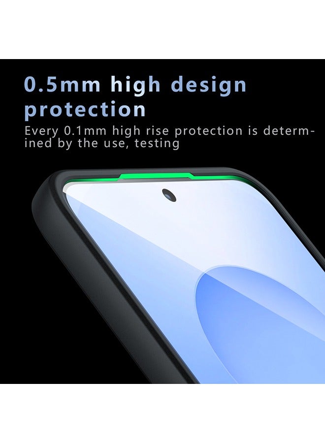 القضية لسامسونج غالاكسي S25 FE 5G, الجليد الشفاف الظهر حماية غطاء الهاتف النحيف, مكافحة بصمات الأصابع, مكافحة السقوط حماية, حالة مقاومة للصدمات لسامسونج غالاكسي S25 FE 5G (أسود) - Image 5