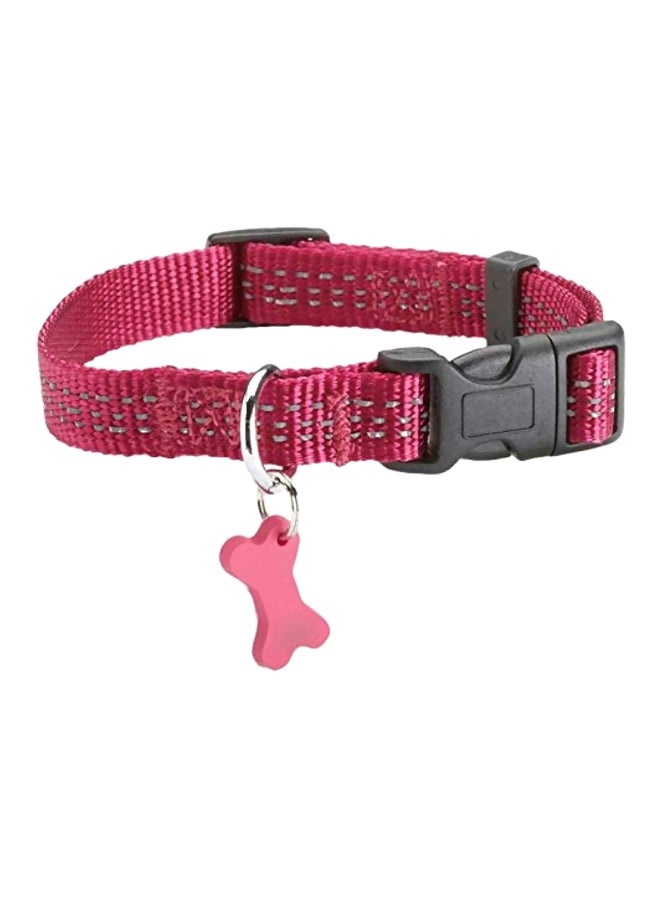 NIBEMINENT Safe Nylon Dog Collar Red/Grey XS