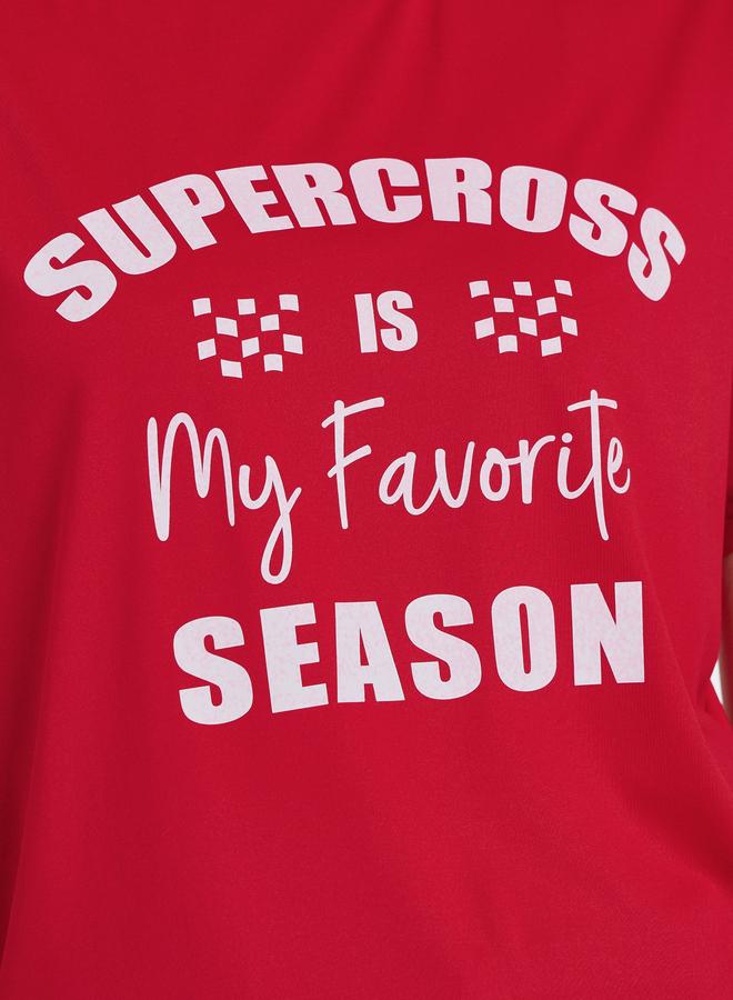 Take Two Red Slogan Print Regular Fit T-Shirt - Image 4