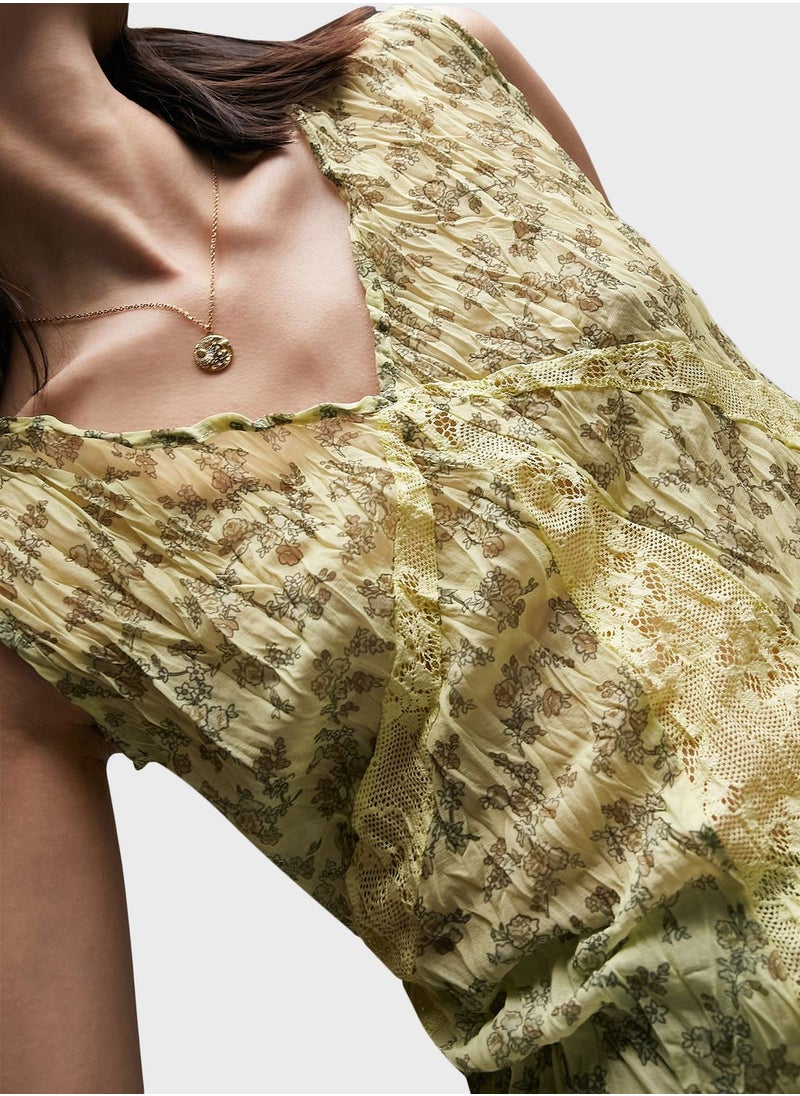 TOPSHOP V-Neck Printed Top  - Image 3