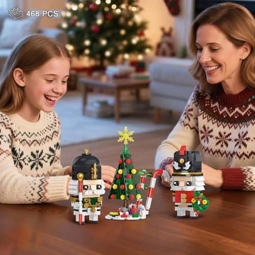 ENJBRICK Christmas Nutcracker Building Sets Compatible with Lego for Adultswith Christmas Tree Wreath CaneChristmas Decoration for HomeXmas Ornament Building Toy Gifts 468 pcs - Image 5