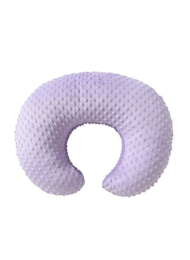 QUENESS Nursing Pillow Cover Breastfeeding Pillow Cases Plush Dot Slipcover (Orchid) - Image 1
