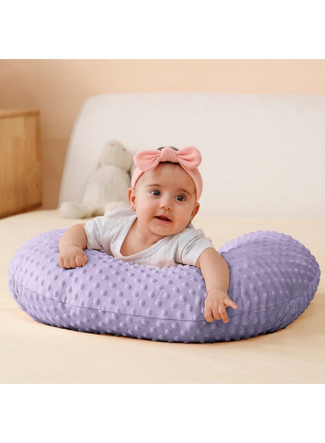 QUENESS Nursing Pillow Cover Breastfeeding Pillow Cases Plush Dot Slipcover (Orchid) - Image 3