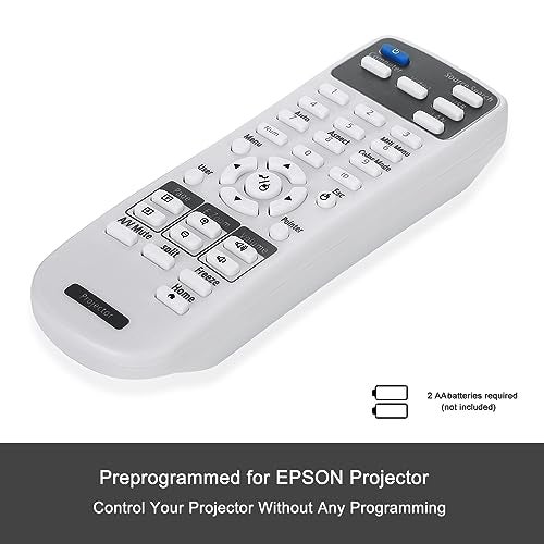 Litance Projector Remote Control 2173589 for Epson BrightLink 675Wi+ 675Wi 680Wi 685Wi+ 685Wi 695Wi+ 695Wi 696Ui 710Ui Home Cinema LS100 PowerLite 670 675W 680 685W 700U Projector Remote Controller - Image 2