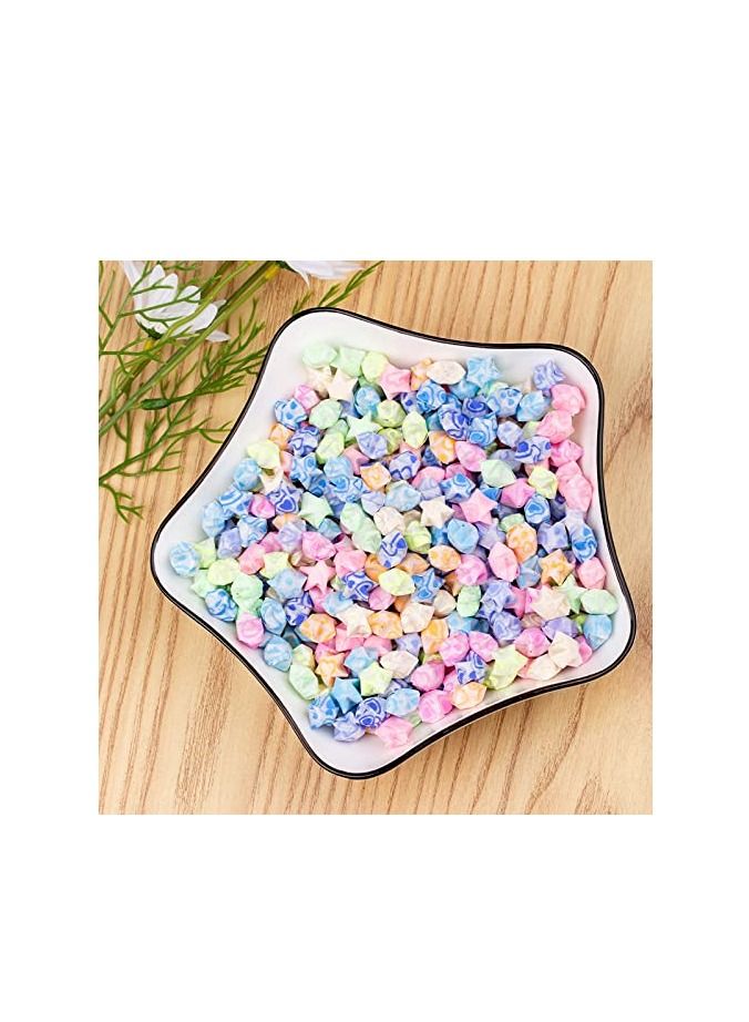 KASTWAVE شرائط ورقية مضيئة على شكل نجمة أوريغامي، تتوهج في الظلام، ورق يدوي الصنع مصنوع يدويًا من ورق نجمة أوريغامي لاكي، نمط على شكل قلب للأطفال لوازم حفلات الألعاب والأنشطة وتزيين الهدايا (210 ورقة) - Image 2