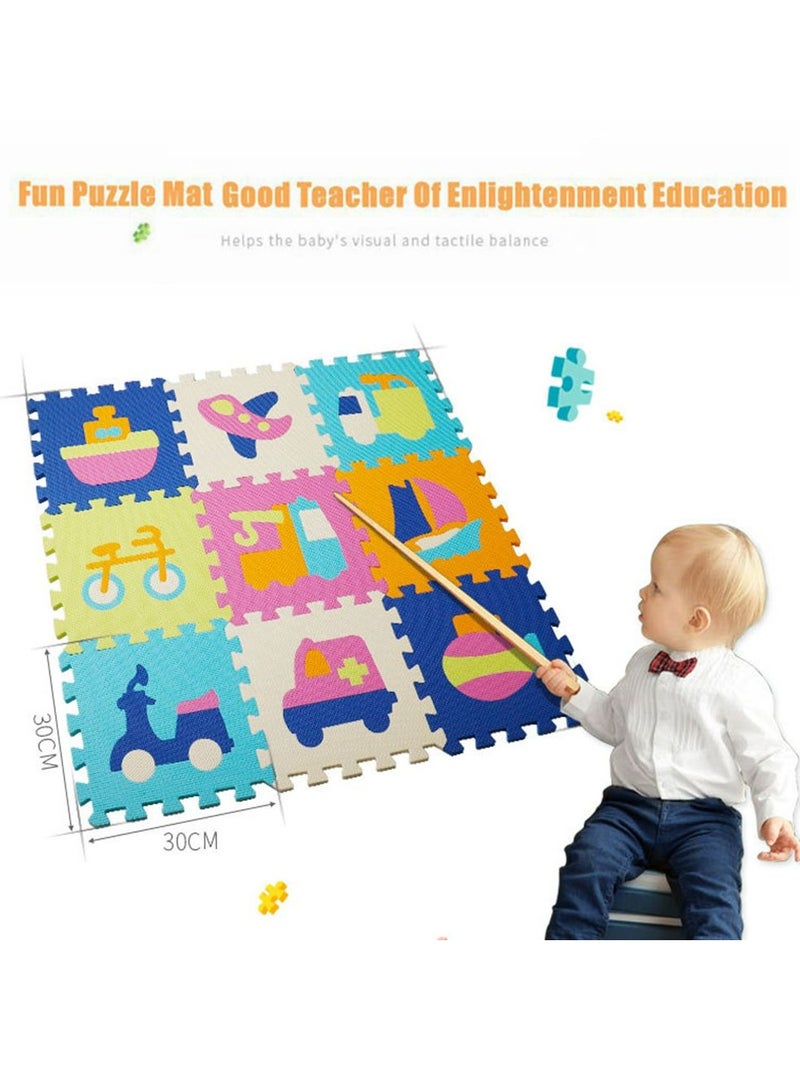 Cool Baby COOLBABY Fun Small Toys Baby Play Mat with Fence Baby Play Mat EVA Foam Puzzle Mat Set of 25 Waterproof Baby Crawl Mats for Home Playroom Perfect Toddler Playroom Crawling Play Mats - Image 5