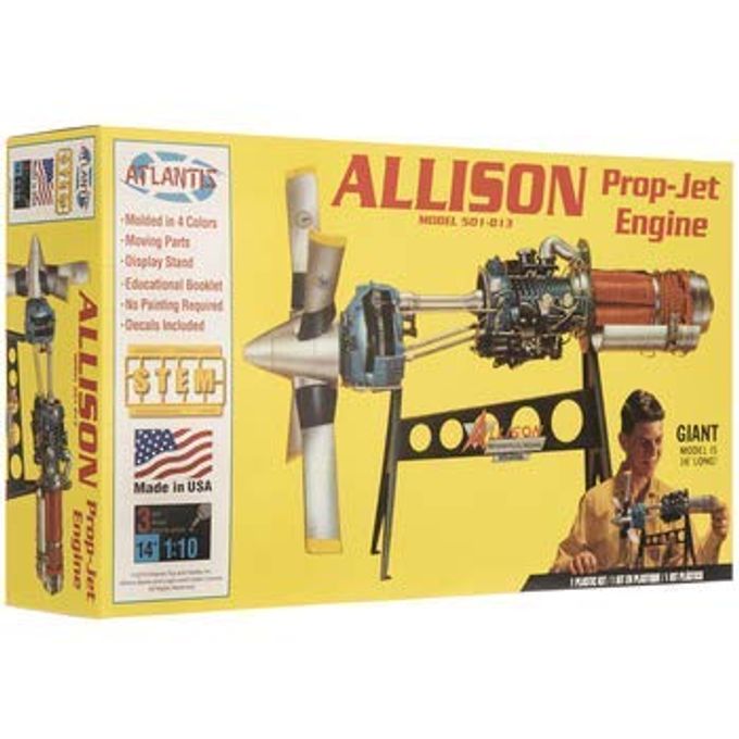 Atlantis TOY & HOBBY Plastic Model Kit-Allision Prop Jet 501-D13 Engine, Multicolor - Image 2