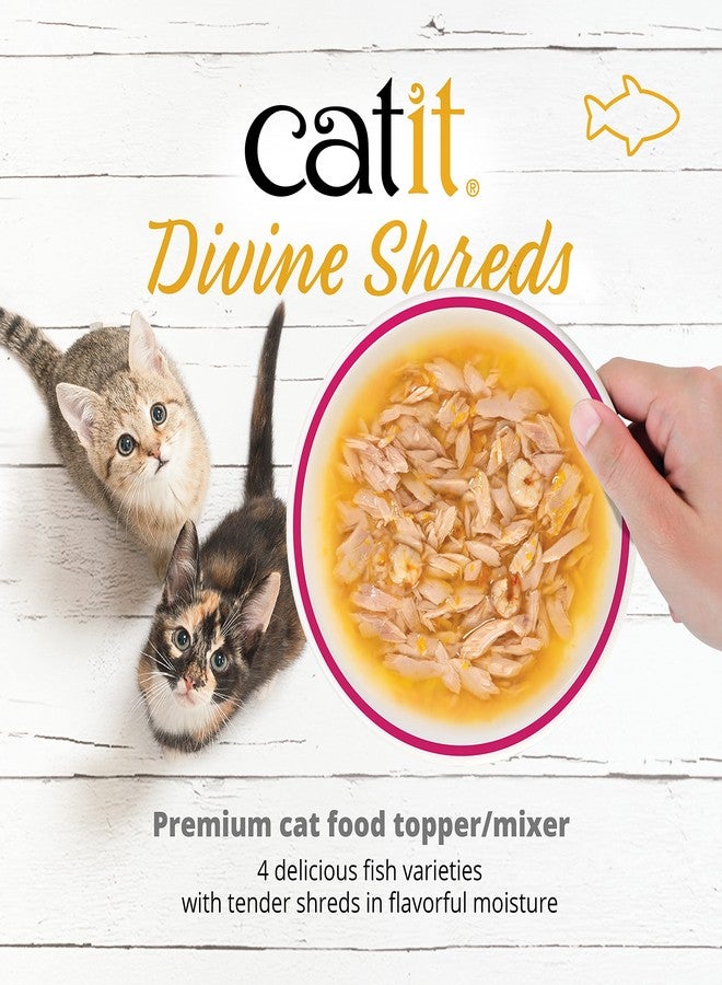 Catit Divine Shreds Premium Cat Food Topper, Tuna with Shrimp & Pumpkin - Image 2