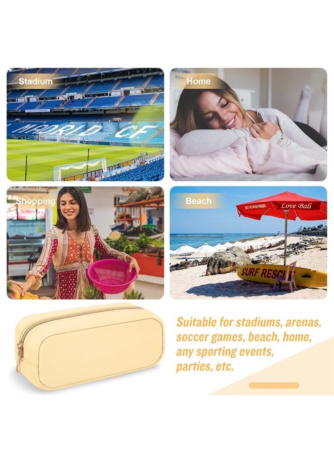 Iqimott Hot Pink Makeup Bag Nylon Small Makeup Bag, Preppy Slim Cosmetic Bag Compact Makeup Brush Pouch Toiletry Bag, Waterproof Zipper Purse Travel Coin Pouch Storage Bag for Women Girls Teens - Image 4