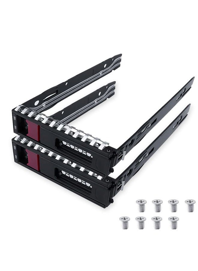 HUYUN HY HUYUN 3.5" LFF SAS SATA Drive Tray Caddy Hot-Swap 774026-001 797520-001 797519-001 Compatible for HP Apollo 4200 4510 1650 ProLiant ML350 ML110 G9 Gen10 Servers (2-Pack) - Image 1