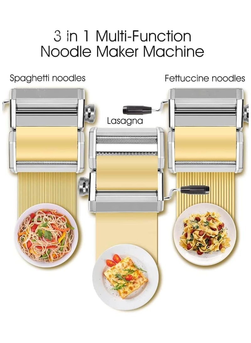 Pasta Maker Machine, 8 Adjustable Thickness Settings, 2 Width Blades for Spaghetti, Lasagna, Ravioli Eco-Friendly, Easy to Use, Space Saving Design Heavy Duty Construction  - Image 2