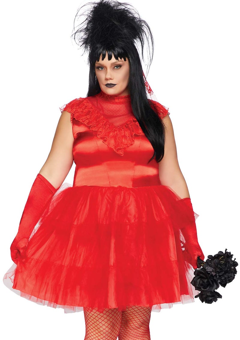 Leg Avenue Womens Beetle Bride 80s Halloween Adult Sized Costumes Red 1X 2X US