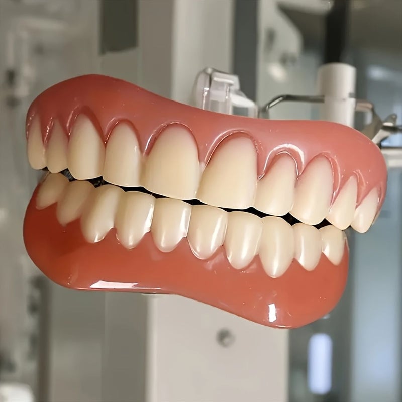 8pcs Elegant Natural Color Temporary Veneers Set With Snap On Easy Clean Design Perfect Smile Gift - Image 3