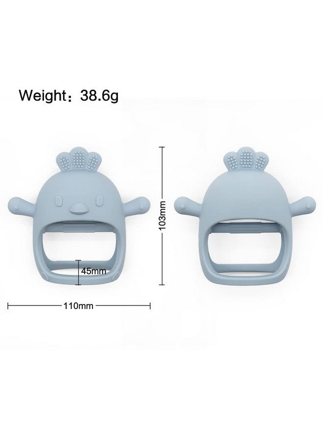 Bebe Mondo Infant Toys 0-6, Teething Toys 3-6 6-12 Months, Anti Drop Hand Teethers Baby Chew Toys for Teething Relief, Silicone Teether Pacifier Teething Mitten Newborn Toy 0 3 for Sucking Needs,BPA Free-Blue - Image 3