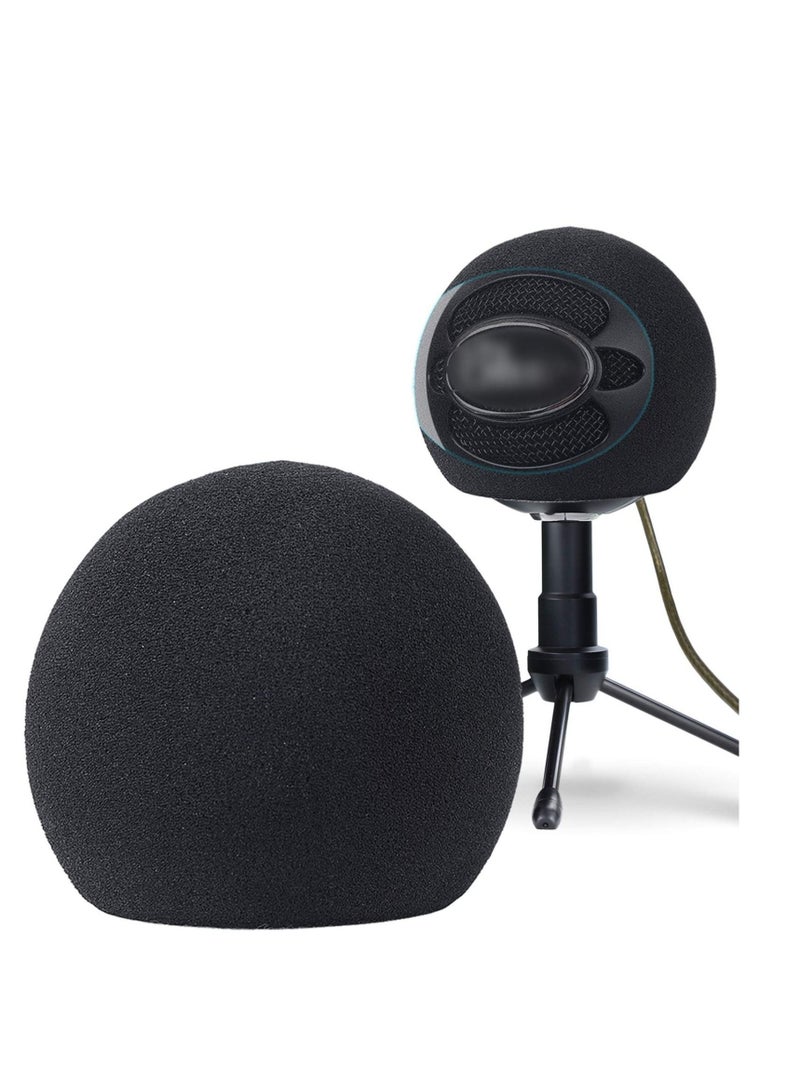 Captaintech Snowball Pop Filter Microphone Windscreen Foam Cover Compatible with Blue Snowball iCE Mic Improve Audio Quality - Image 1