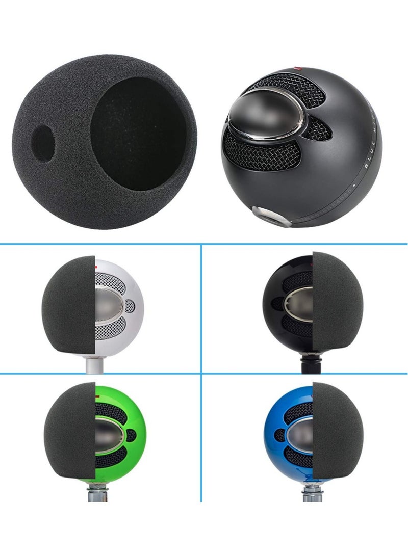 Captaintech Snowball Pop Filter Microphone Windscreen Foam Cover Compatible with Blue Snowball iCE Mic Improve Audio Quality - Image 3