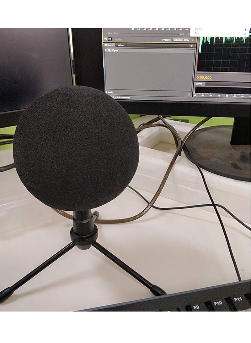 Captaintech Snowball Pop Filter Microphone Windscreen Foam Cover Compatible with Blue Snowball iCE Mic Improve Audio Quality - Image 2
