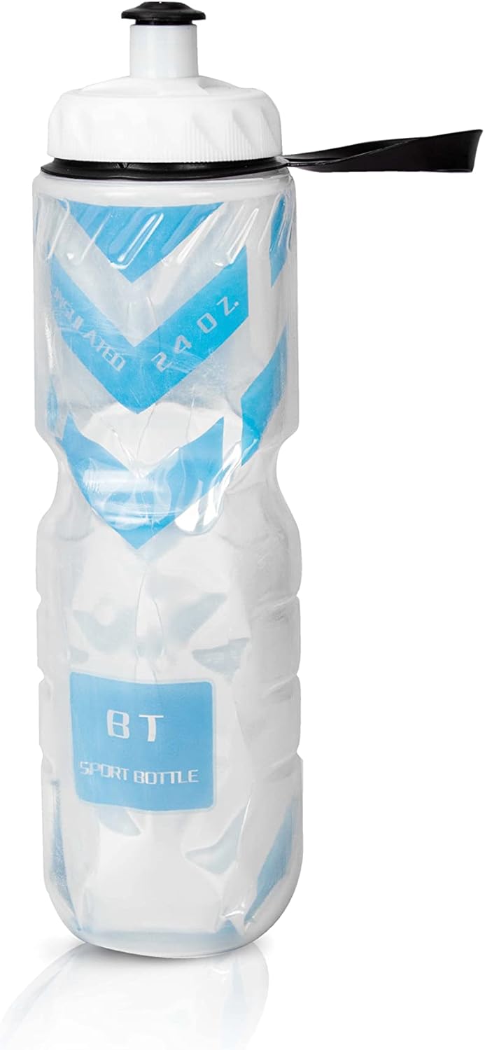 Spartan Water Bottle 650 ml Blue | Leak‑Proof Fast‑Flow Spout Wide Mouth Open Top BPA Free Dishwasher Safe Silicone Grip Durable Fitness Hydration Bottle Cycling Outdoor Sports | SP‑9100 - Image 1