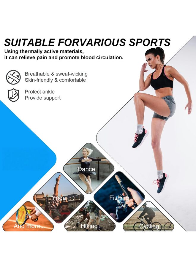 3 PCS Socks for Women Men, Ankle Sleeves Protection Elastic Socks,Soothe Socks for Neuropathy Pain,Anti Fatigue Compression Foot Sleeve Brace Socks M - Image 5