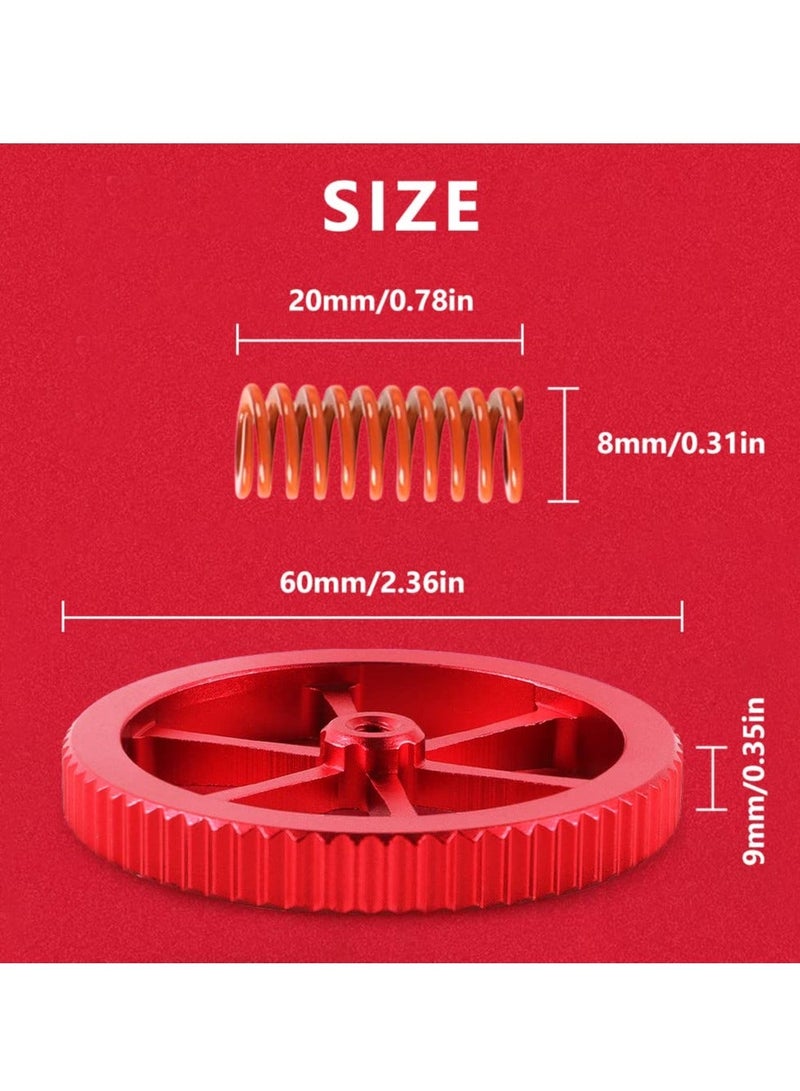 4 Pcs Metal Leveling Nuts and Springs Upgraded Set for Ender 3/3 Pro/3 V2/Ender 3 Neo/Ender 3 V2 Neo/Ender 3 S1/Ender 3 S1 Pro Ender 5 Plus/CR 10 Series 3D Printer Bed Staying Level - Image 4