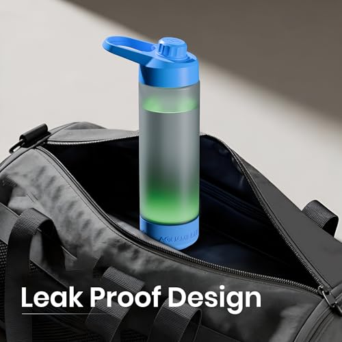Aquaminder Silicone Smart Water Bottle With Hydration Reminder For Adult & Kids With Easy Grip, Glows & Beep Feature Frosted Water Bottle 770 Ml | Perfect For Gift, Gym,Office & Daily Use (Volga Blue) - Image 5