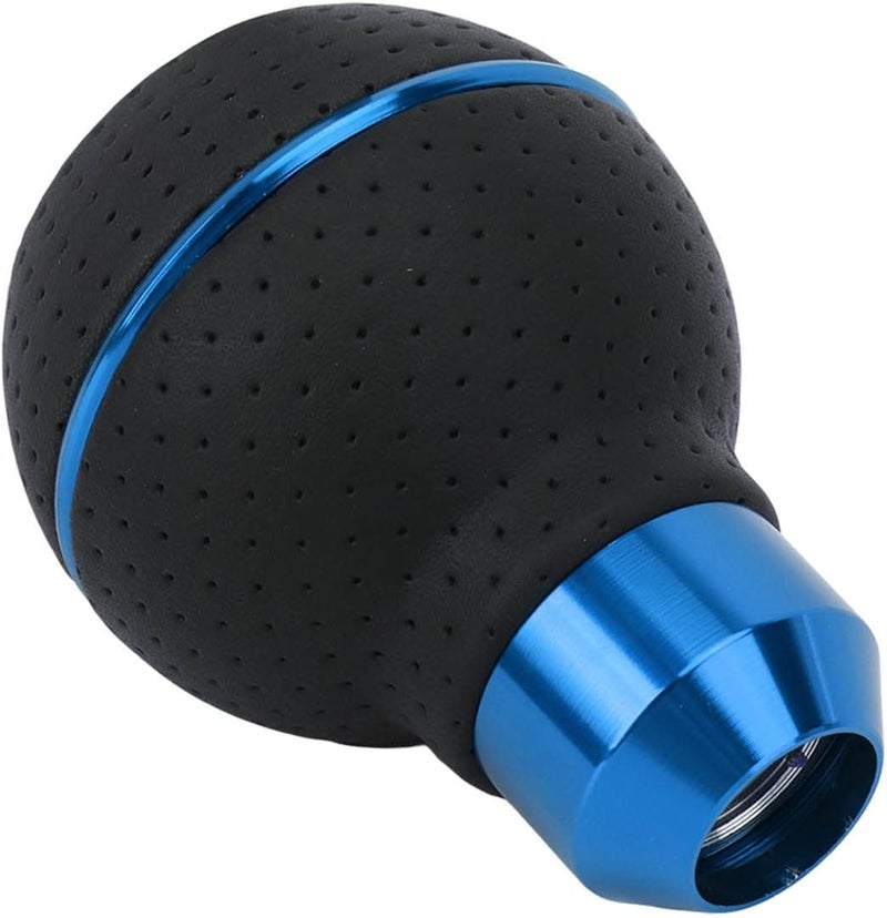 Shift Knob Universal Aluminum Manual Transmission Gear Knob with Leather, 5 Speed M8 M10 M11 M12 - Durable Design, Smooth Performance, Easy Installation for Most Vehicles (Blue) - Image 2