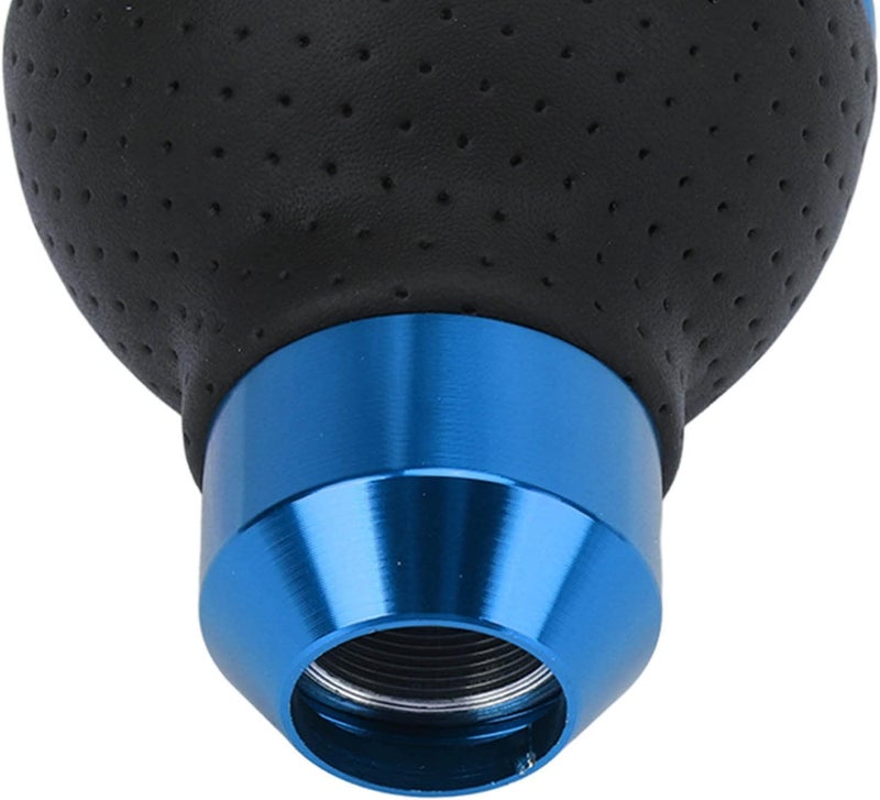 Shift Knob Universal Aluminum Manual Transmission Gear Knob with Leather, 5 Speed M8 M10 M11 M12 - Durable Design, Smooth Performance, Easy Installation for Most Vehicles (Blue) - Image 3